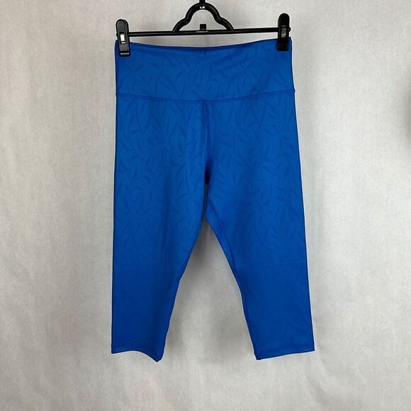 Zyia Active Leggings Willow High Rise Cropped Blue Size 8-10 - Picture 1 of 9